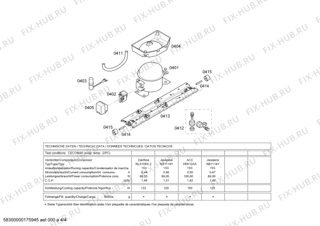 Взрыв-схема холодильника Bosch KGN49SM22R - Схема узла 04