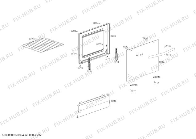 Схема №2 FP120I13SC с изображением Решетка для духового шкафа Bosch 00667531