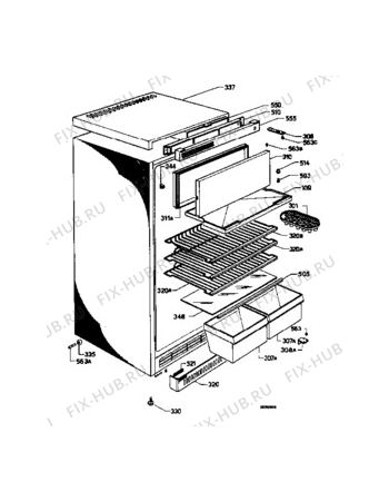 Взрыв-схема холодильника Zanussi Z9310R - Схема узла C10 Cabinet/Interior