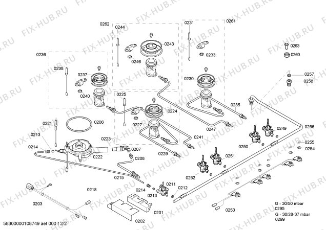 Схема №2 ER947501E Siemens с изображением Стеклокерамика для плиты (духовки) Siemens 00475058