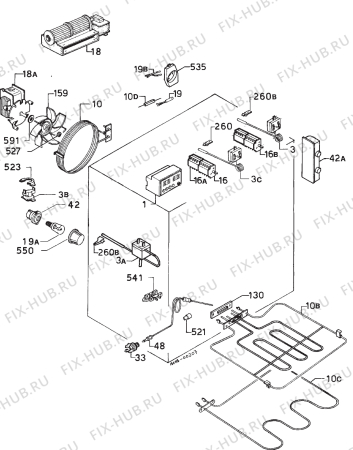 Взрыв-схема плиты (духовки) Zanussi FBI783X - Схема узла Electrical equipment 268