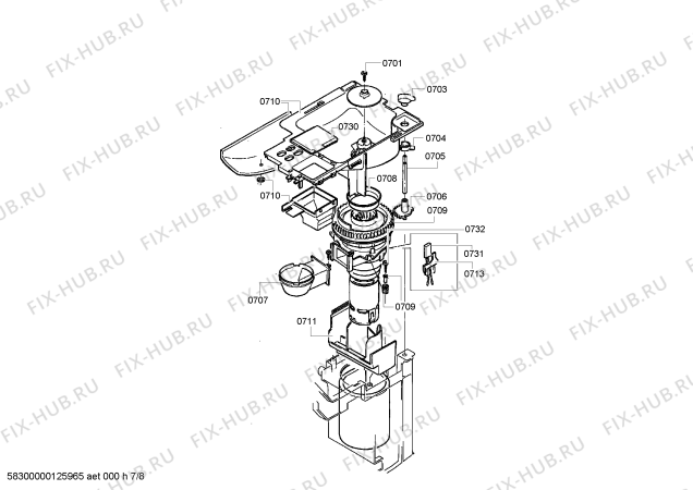 Схема №6 TCA6809 Benvenuto B75 с изображением Модуль управления для электрокофеварки Bosch 00650681