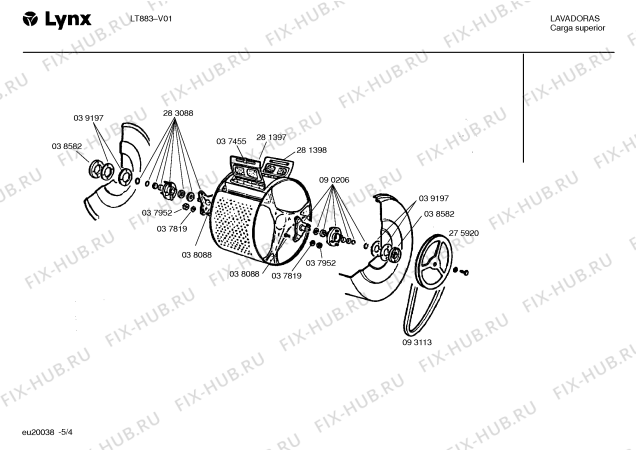 Схема №3 LT883 с изображением Регулятор давления для стиралки Bosch 00037445