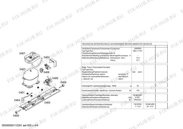 Взрыв-схема холодильника Siemens KG36U170 - Схема узла 04