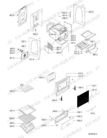 Схема №1 ACM 278/01 с изображением Рукоятка для электропечи Whirlpool 481246268899