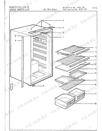 Взрыв-схема холодильника Gaggenau IK191016/1 - Схема узла 17