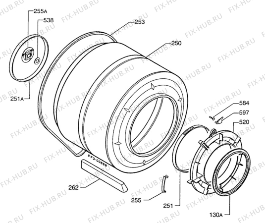 Взрыв-схема стиральной машины Zanker AE5000WS - Схема узла Drum