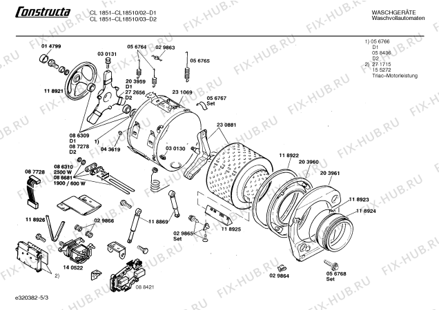 Схема №2 CL18510 CL1851 с изображением Ручка выбора программ для стиральной машины Bosch 00058368