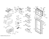 Схема №4 KDN46AI10N с изображением Дверь морозильной камеры для холодильника Bosch 00686587