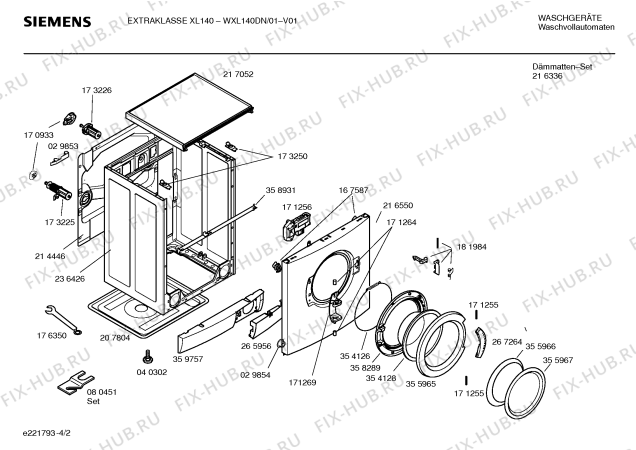Схема №3 WXL140DN EXTRAKLASSE XL 140 electronic с изображением Ручка для стиральной машины Siemens 00483008