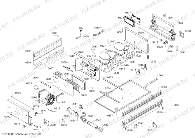 Схема №6 T36BT820NS с изображением Модуль управления для холодильника Bosch 00748302