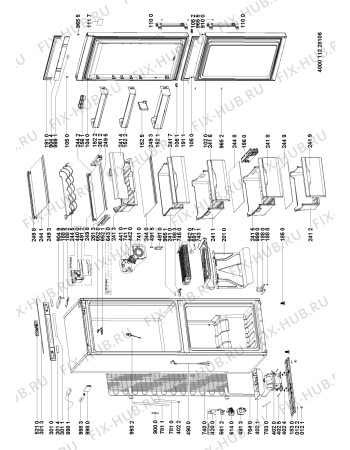 Схема №1 LH8 FF2I XH с изображением Дверь для холодильника Whirlpool 481011167626