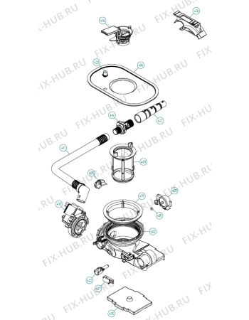 Взрыв-схема посудомоечной машины Asko D5223 XXL FI US   -Titanium FI (341351, DW70.3) - Схема узла 04