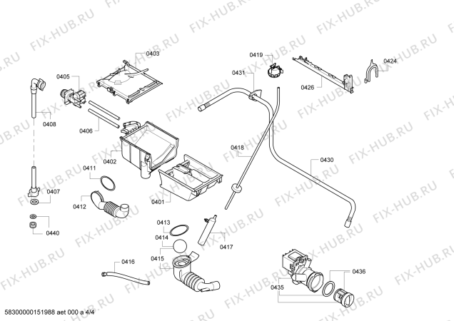 Взрыв-схема стиральной машины Bosch WAE24366UK Avantixx 6 VarioPerfect - Схема узла 04