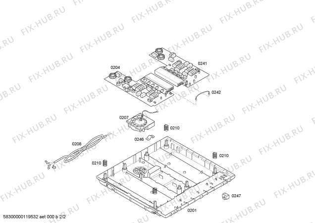 Схема №1 T4443X1 induccion neff 4i tc top enc-pla с изображением Стеклокерамика для плиты (духовки) Bosch 00477097