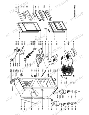 Схема №1 FIC-447 с изображением Ящик (корзина) для холодильника Whirlpool 481241848831