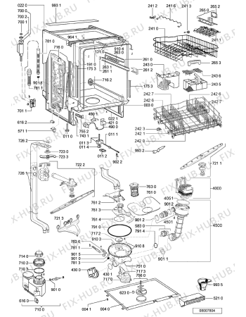 Схема №1 GSI 5971/1 WS с изображением Панель для посудомойки Whirlpool 480140100603