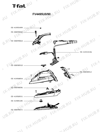 Схема №1 FV4495U0/90 с изображением Крышечка для утюга (парогенератора) Seb CS-00098912