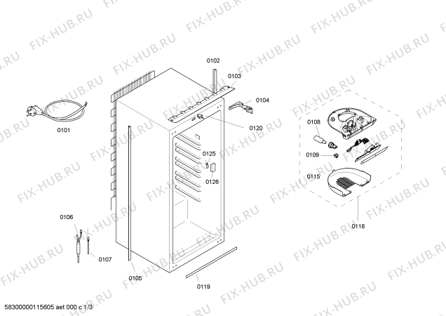 Схема №2 K3644X6 с изображением Дверь для холодильной камеры Bosch 00243914