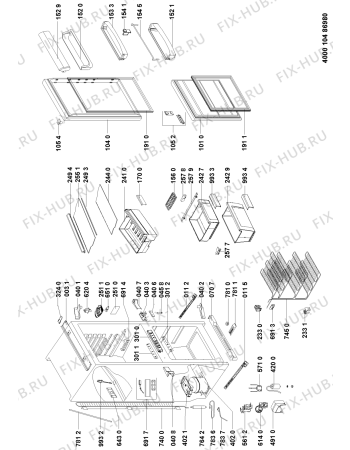 Схема №1 KGIW 3600-LH с изображением Отражатель для холодильника Whirlpool 481246049741