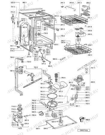 Схема №2 ADG 6971 IX -n.prod. с изображением Блок управления для посудомойки Whirlpool 480140100114