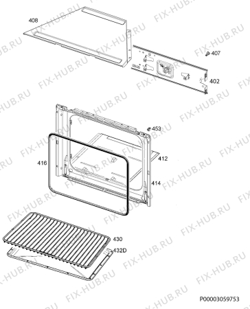 Взрыв-схема плиты (духовки) Ikea GORLIG 90300792 - Схема узла Oven