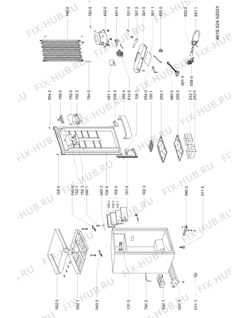 Схема №1 CZW 255 A с изображением Обрамление полки для холодильника Whirlpool 481241818468