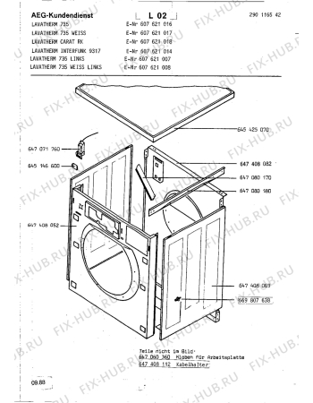 Взрыв-схема стиральной машины Aeg LTH735 - Схема узла Section1