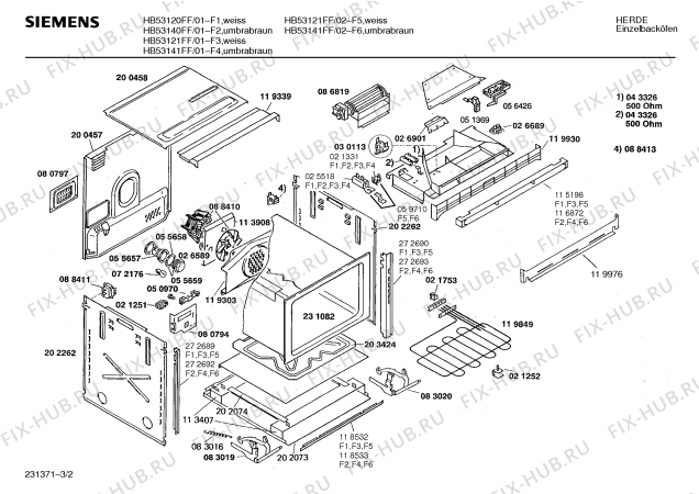 Схема №2 HB53120FF с изображением Стеклянная полка для плиты (духовки) Siemens 00204821