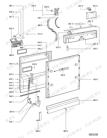Взрыв-схема посудомоечной машины Whirlpool ADG 9290/1 - Схема узла