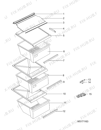 Схема №9 SC18FSSAX (F069458) с изображением Ящичек для холодильной камеры Indesit C00277444