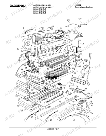 Схема №9 AH252161 с изображением Крышка для электровытяжки Bosch 00157357