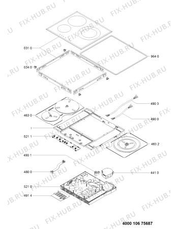 Схема №1 SEI563B с изображением Затычка для плиты (духовки) Whirlpool 481010675667