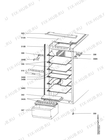 Взрыв-схема холодильника Aeg S1672-5 I - Схема узла Housing 001