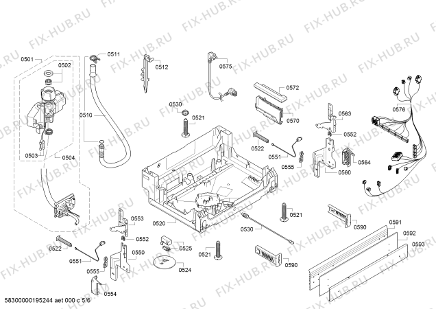Взрыв-схема посудомоечной машины Siemens SN46L570EU - Схема узла 05