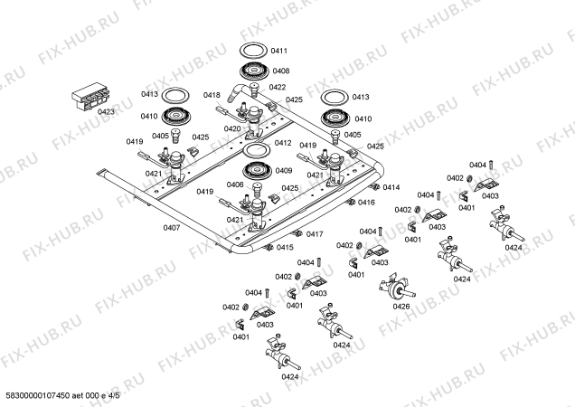 Взрыв-схема холодильника Bosch KSU405226Q BOSCH - Схема узла 04