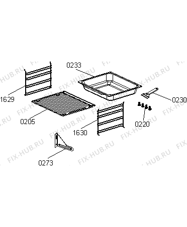 Взрыв-схема плиты (духовки) Gorenje EC5341WG (729305, FR513D-GSAA2) - Схема узла 03