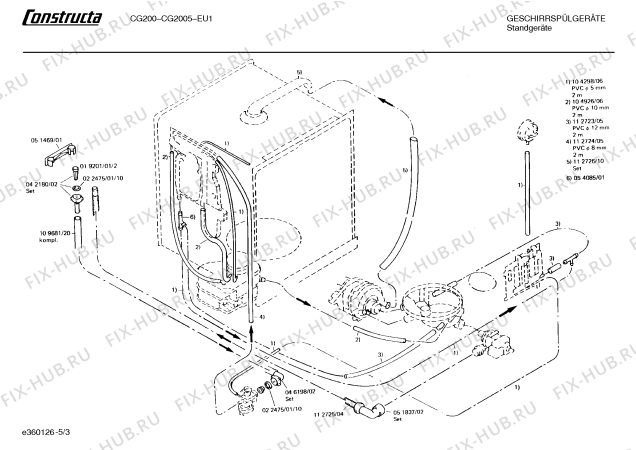 Взрыв-схема посудомоечной машины Constructa CG2005 CG200 - Схема узла 03