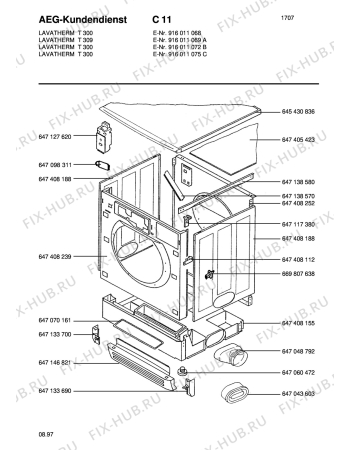 Взрыв-схема стиральной машины Aeg LTHT300NL - Схема узла Section1