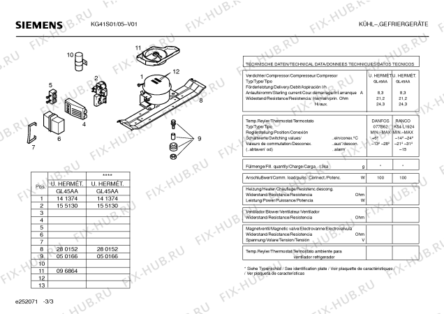 Схема №1 KG41S00 с изображением Инструкция по эксплуатации для холодильной камеры Siemens 00516339