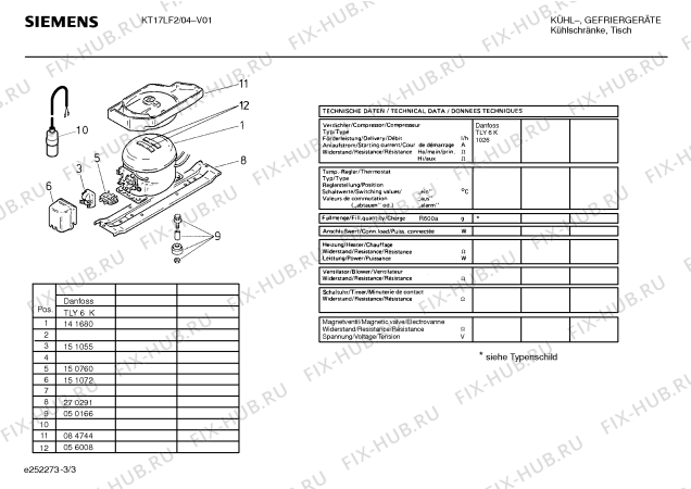 Схема №2 KT17LF2 с изображением Дверь для холодильной камеры Siemens 00213349