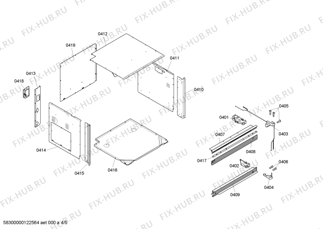 Схема №4 BS221110 с изображением Рамка для плиты (духовки) Bosch 00684056