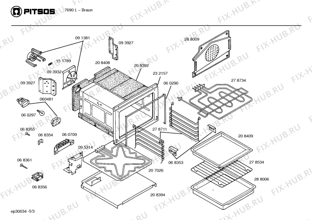 Схема №3 4000LX с изображением Панель для плиты (духовки) Bosch 00140999