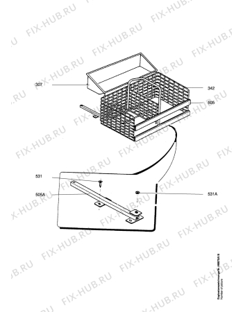 Взрыв-схема холодильника Electrolux IK325.1 - Схема узла Internal parts refrigerator