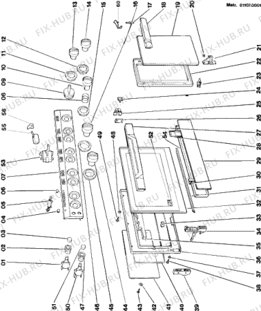 Взрыв-схема плиты (духовки) Indesit G942M62 (F004796) - Схема узла