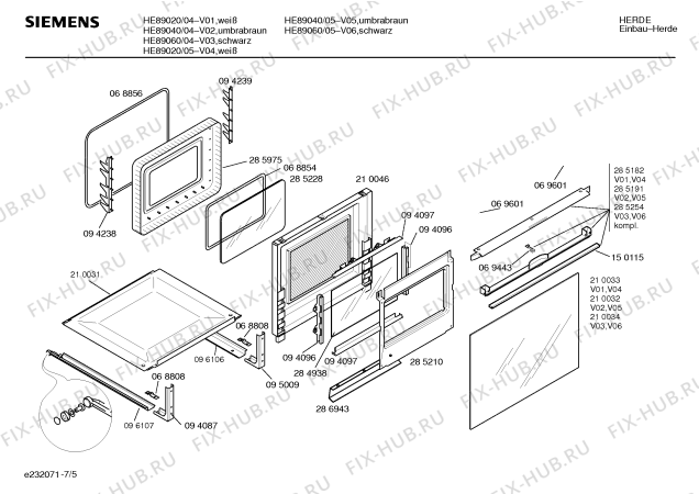 Схема №5 HE89040 с изображением Инструкция по эксплуатации для духового шкафа Siemens 00518251