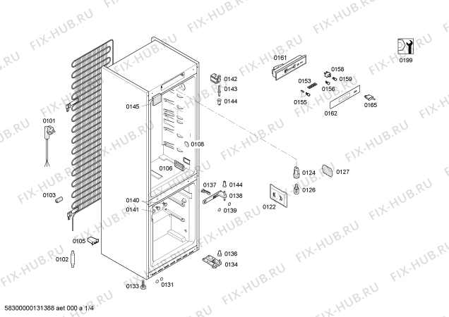 Схема №3 3KFB7813 с изображением Крышка для холодильной камеры Bosch 00667483