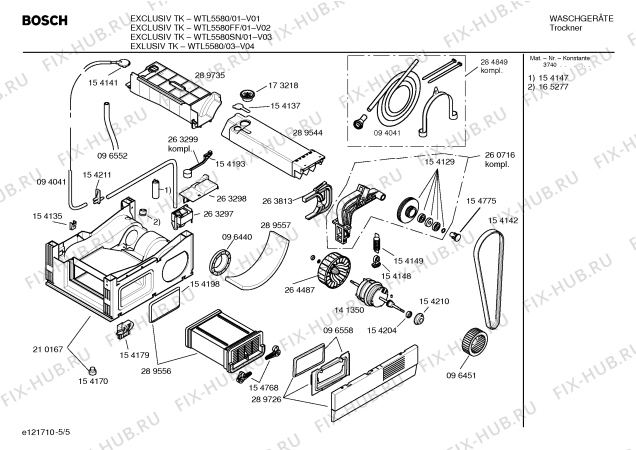 Схема №4 WTL5580 Exclusiv TK COMFORT PLUS с изображением Панель управления для электросушки Bosch 00360179