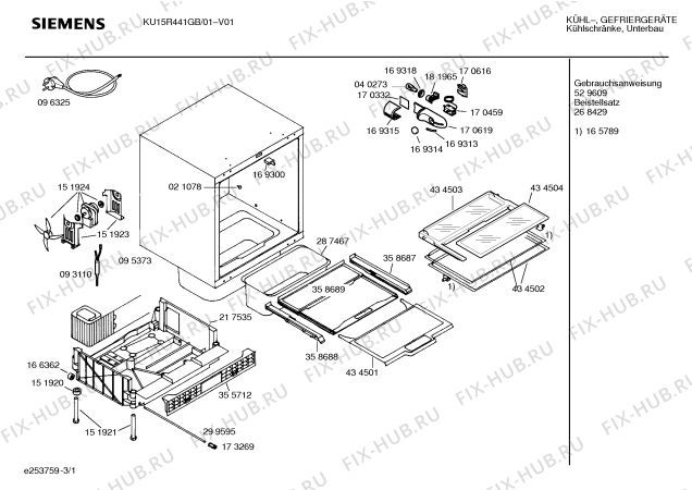 Схема №2 KU14L441FF с изображением Стеклопанель для холодильника Siemens 00434502