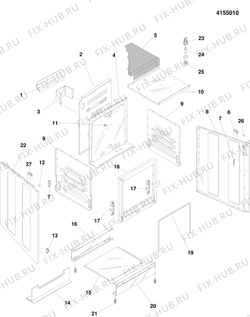 Схема №3 KG1402WGU (F018137) с изображением Электроблок для духового шкафа Indesit C00063531